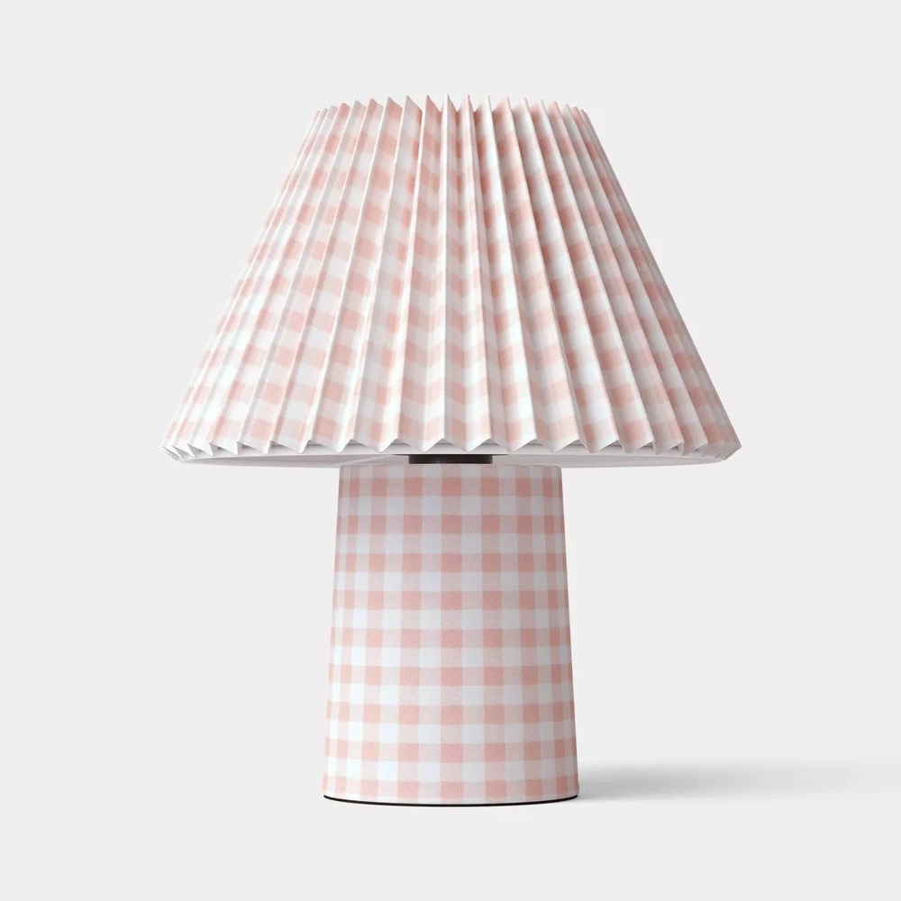 Trend Pleated Double Shade Plaid Pink - Room Essentials, Target